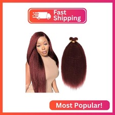  99J Burgundy Bundles Human Hair Yaki Straight Bundles 24 26 28 Inch Wine Red Ya