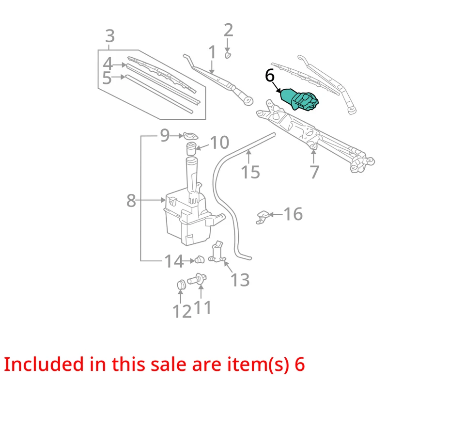 Motor limpador de para-brisa dianteiro Toyota Solara 2001 fabricante de equipamento original 114K milhas - LKQ431515977 - Imagem 4 de 4