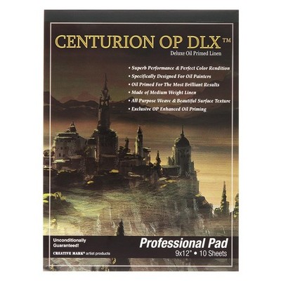 Centurion Deluxe Oil Primed Linen Pad 9x12 in 10 Sheets per Pad  11 oz. No
