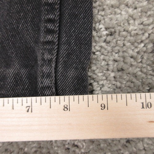Levis Jeans Mens 36x31 (Tag 36x34) Black Faded 505 Regular Straight Denim Pants - Picture 4 of 12