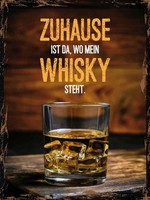 Holzschild 40X30 Cm Zuhause Ist Da Wo Mein Whisky Geschenk Deko Geschenk Holz Sc