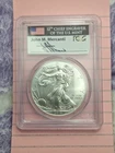 2014 $1 American Silver Eagle Dollar 1oz PCGS MS70 John Mercanti First Strike