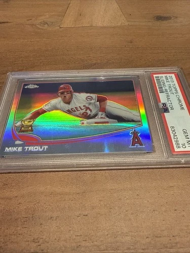 2013 Topps Chrome #1 Mike Trout Sliding Refractor PSA Mint 10🤯🤯🤯