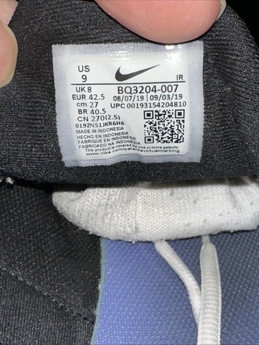 Nike Revolution Herren Größe 9 schwarz elektrisch grün sportliche Laufschuhe - Bild 8 von 11