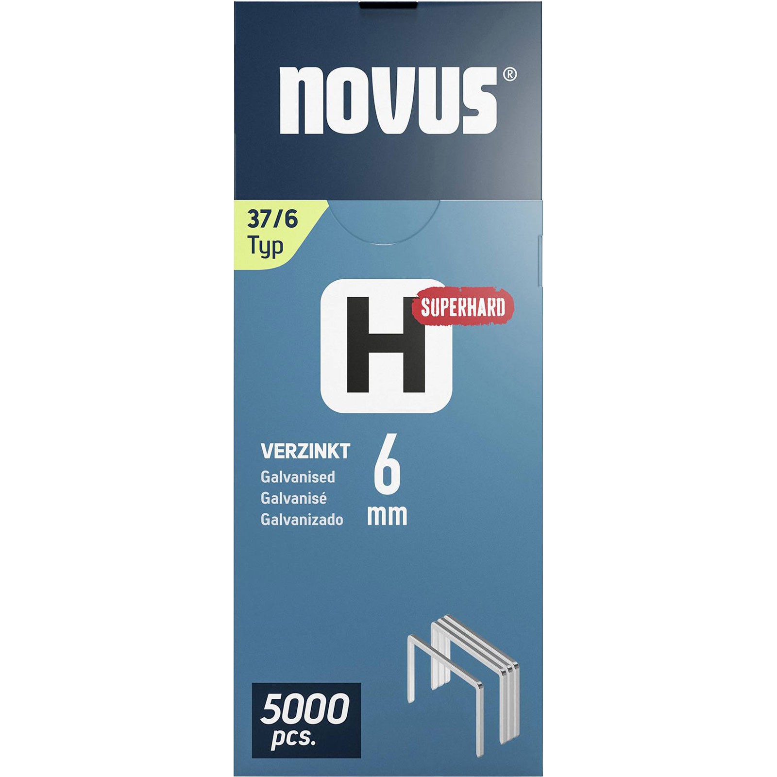 Novus Staple Strip Type 37 5000 pieces 6x10.6mm for Hammer Stapler