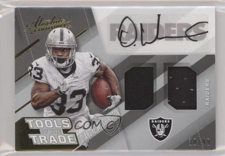 2017 Panini Absolute Tools of the Trade Double 30/49 DeAndre Washington Auto fm0