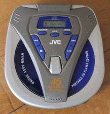 JVC XL-PG35 Portable CD Player - Silver Blue  Anti-Shock Hyper Bass - Working