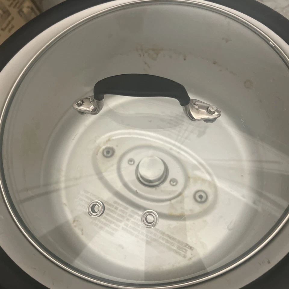 Tapa de vidrio eléctrica de acero inoxidable para olla de cocción lenta SERIE SC03 All-Clad, sin inserto Foto 3 de 4