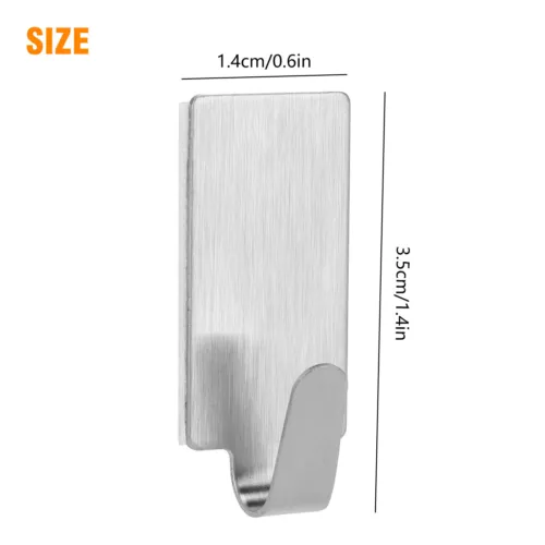 Gancho autoadhesivo de acero inoxidable para puerta de pared de baño de 12 piezas soportes adhesivos fuertes - Imagen 2 de 14