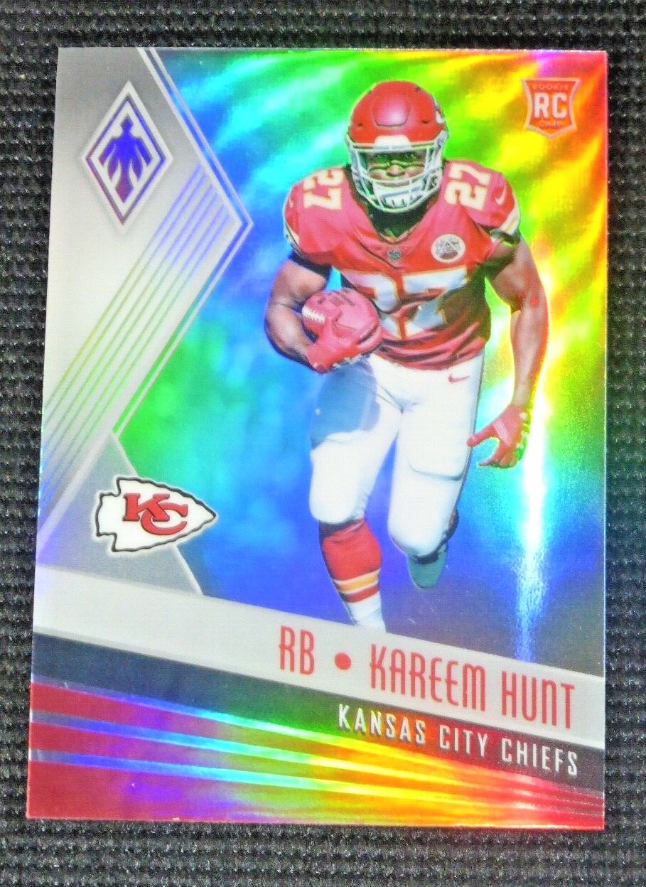 2017 Panini Phoenix Prizm Silver Kareem Hunt #116 RC Kansas City Chiefs Rookie