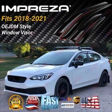 Fit 2018-23 SUBARU Impreza Sedan OE JDM STYLE WINDOW VISOR VENT SHADE Deflectors