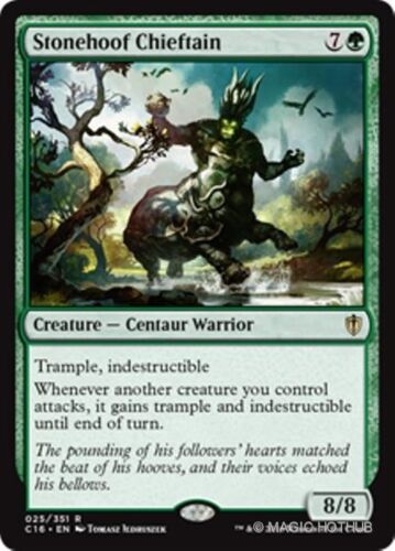 STONEHOOF CHIEFTAIN Commander 2016 MTG Green Creature  Centaur Warrior Rare - Picture 1 of 1