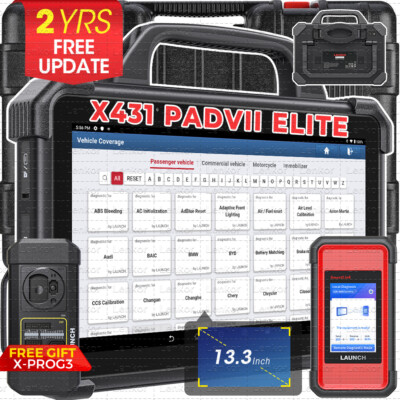 LAUNCH X431 PAD VII & X-PROG 3 Pro Car Diagnostic Scanner Key Programming TPMS
