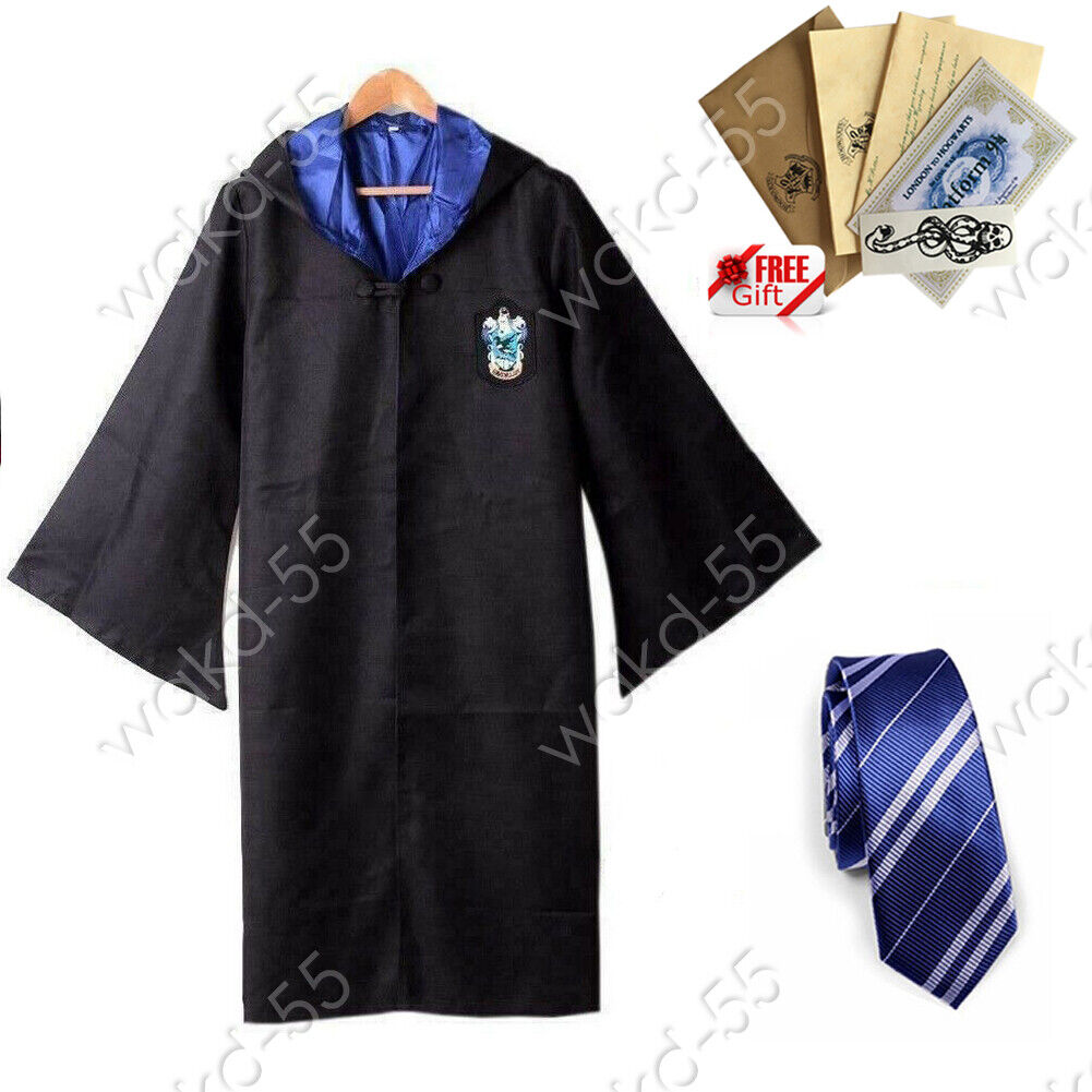 UK Harry Potter Gryffindor Ravenclaw Slytherin Robe Cloak Tie