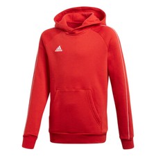 adidas Kinder Core 18 Hoodie Kapuzenpullover Baumwollmischgewebe rot [CV3431]