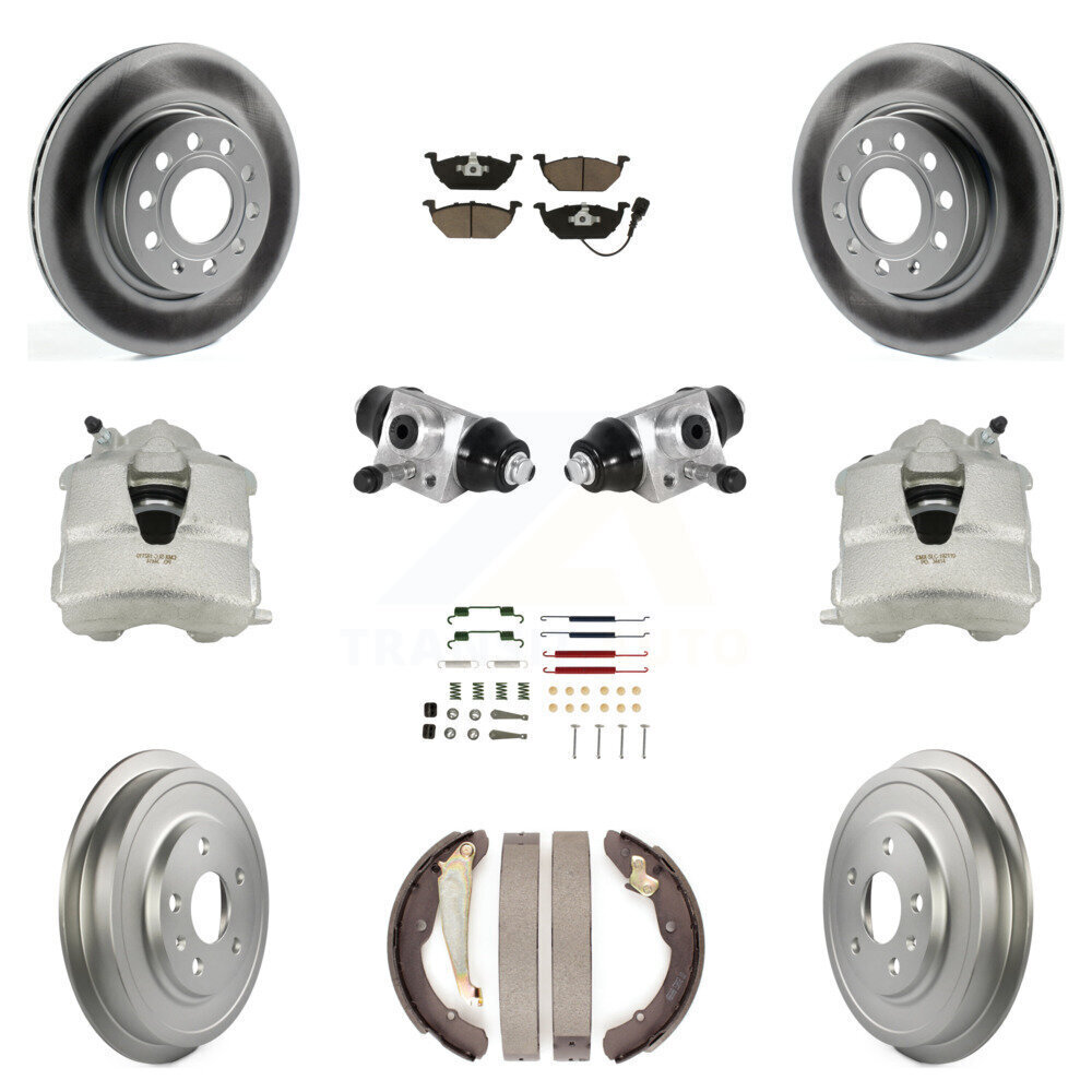 High-Performance Front Rear Disc Brake Caliper Rotor Drum Pad Shoes Cylinder Kit