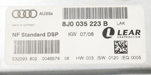 Amplificador Audio Amplificador 08-09 Audi TT Coupé Convertible - Original - 8J0 035 223 B - Imagen 4 de 4