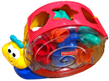Toddler Toy Fisher Price Bee-Bop Building Singing Sort Snail Pail With 15 Blocks