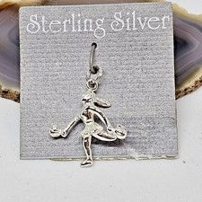 925 Sterling Silver - Cheerleader Charm Pendant