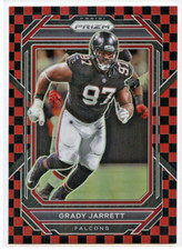 2022 Panini Prizm Black and Red Checker Grady Jarrett *ATLANTA FALCONS*