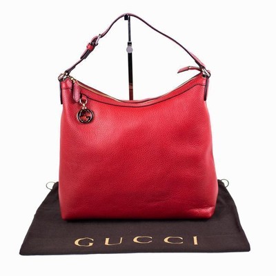 GUCCI Interlocking G 449711 One Shoulder Bag Red 240705N