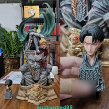LC Studios Attack on Titan Levi·Ackerman Resin Statue In Stock Damaged Anime