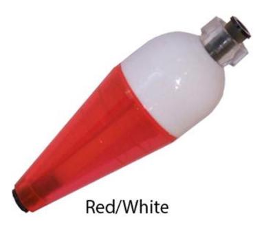 Rainbow Plastics A-Just-A Bubble Red White Fishing Float Bobber 3/8 Ounce