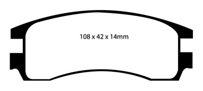 EBC Brakes DP41621R Yellowstuff Street and Track Brake Pad