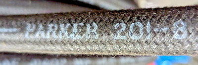 50 Feet 8AN 13/32   2000 PSI 2 Braid Fuel, Oil, Gas, Air Brake Hose 201-8 Parker