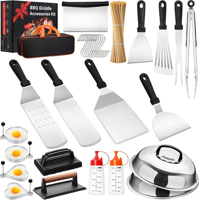 130Pcs Griddle Accessories Kit, Flat Top Grill Tools Set for Blackstone and Camp