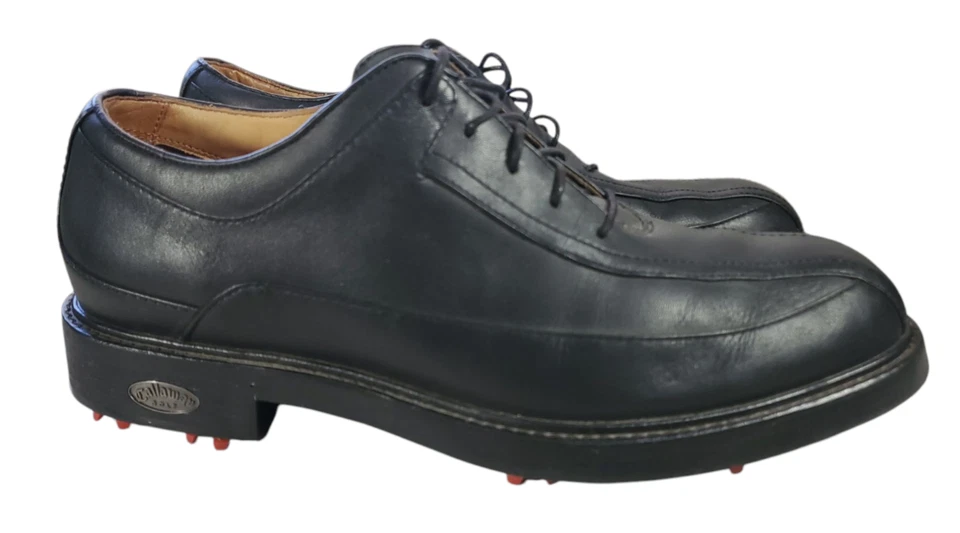 Callaway 男式 XTT Tour 系列高尔夫鞋 9.5 US 黑色皮革 M516-02 二手状况完好 SKUS14 — 第 2/4 张图片