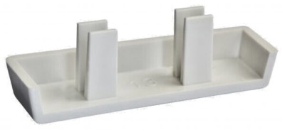 Wasserschlitzkappen weiß RAL 9016 40 mm für 30 x 5 mm Fräsungen (20 Stück)
