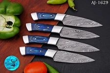CUSTOM HAND MADE FORGED DAMASCUS STEEL STEAK CHEF KNIFE KITCHEN KNIVES SET  1629