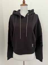Juicy Couture NEW W/Tag 109 Logo Y2K Hoodie Sweatshirt Black Liquorice Size M