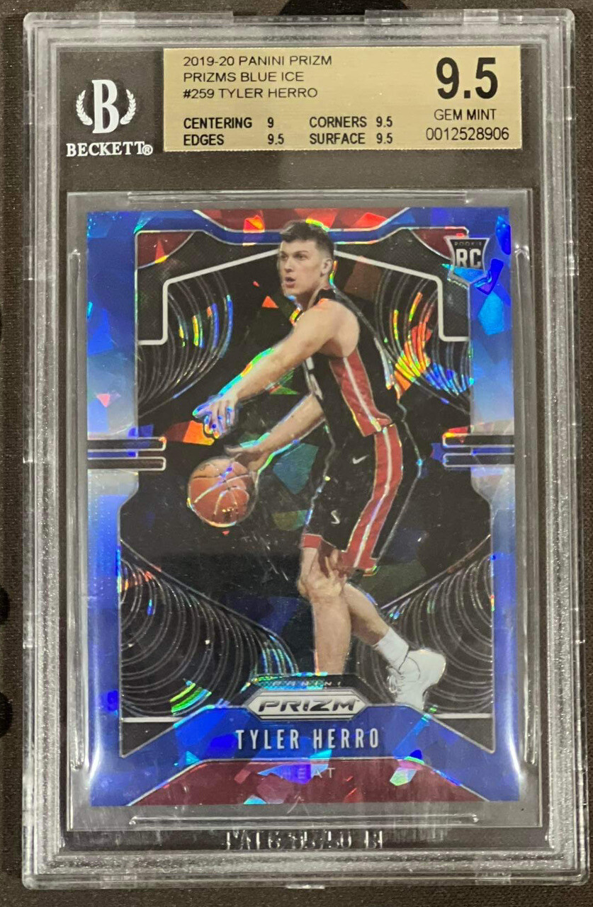 2019-20 Panini Prizm Blue Ice /99 TYLER HERRO Prizm Rookie RC BGS 9.5