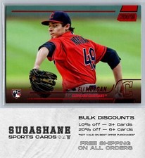 2022 Stadium Club 109 Eli Morgan Red Foil RC  Guardians  Baseball Card