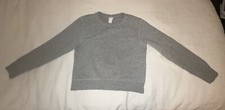 H M Grey Basic Crew Neck Sweatshirt