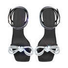 Women's Bow Knot Crystal Rhinestone Buckle Square Open Toe Party Sandals US10 — photo 4