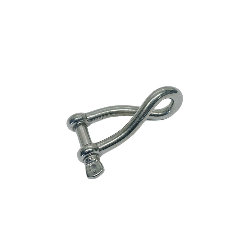 Stainless Steel Marine Lifting Twisted Shackle Clevis W/ Screw Pin 3/16" PACK 1