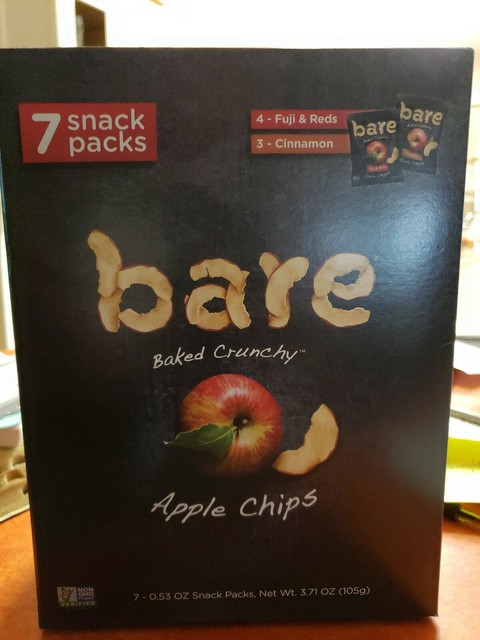 7 Snack Pack Box Bare Baked Crunchy Apple Chips Snack Size 53 Oz For Sale Online