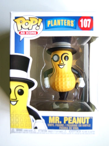 Funko Pop Ad Icons Planters MR. PEANUT #107! (2020 Vaulted! Not Mint, VHTF!)