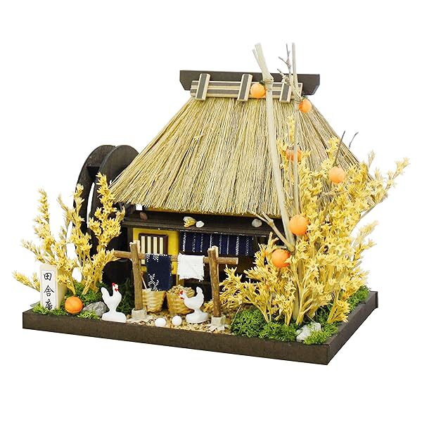 Billy Handmade Miniature Dollhouse Model Thatched House Kit Country house 84 JP
