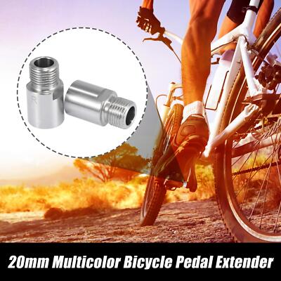 1 Paar Fahrrad Pedal Verlängerung Adapter Links Rechts 20mm Silber Ton