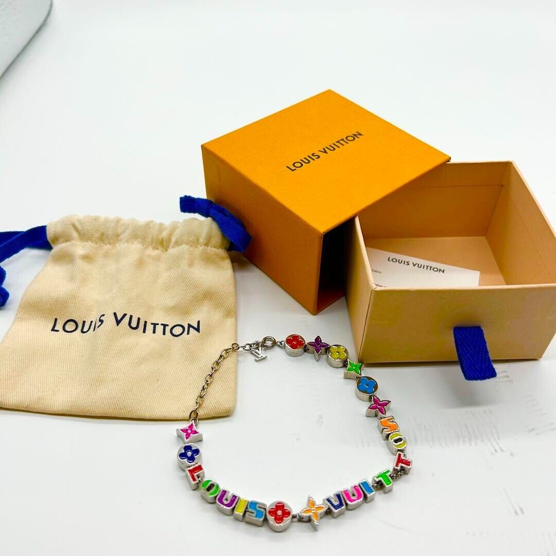 Louis Vuitton Monogram Party Bracelet Silver Multicolor Louis Vuitton Monogram Party Bracelet Silver Multicolor