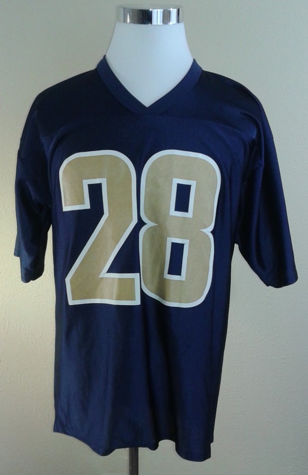 Maillot NFL américain de football américain 00s Marshall Faulk #28 St. Louis Rams Or - M