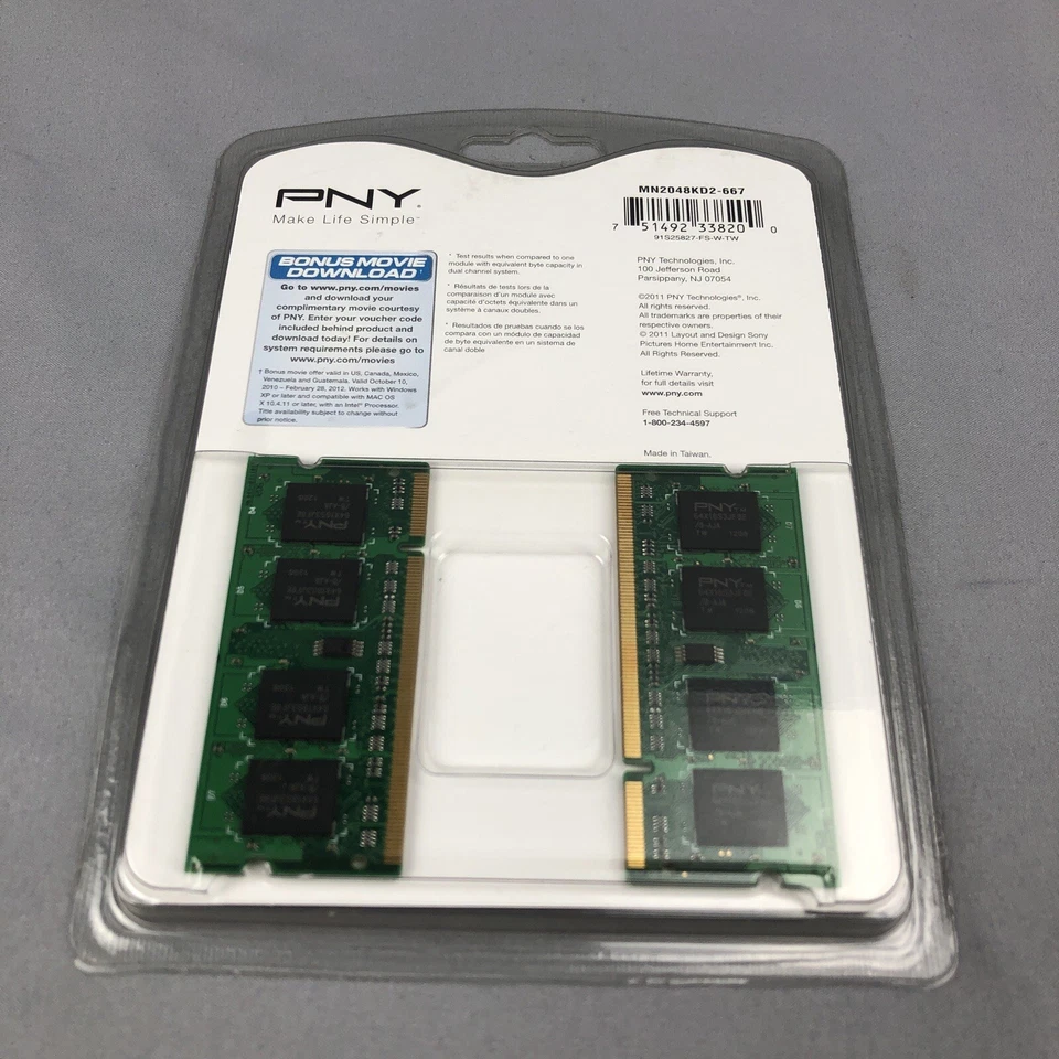 PNY 2GB Memory Kit (2x1GB) DDR2 PC2-5300 667MHz - Image 4 of 4