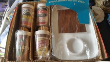 rare full set of beer label cups and trays west end vb swan tooheys