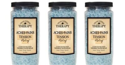 BL Village Nat. Aches + Pains Tension Relief Bath Soak 20 oz - THREE PACK