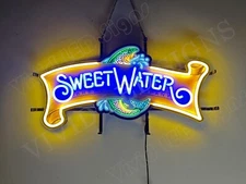SweetWater Brewing Fish Beer 24" Vivid LED Neon Sign Lamp Light With Dimmer