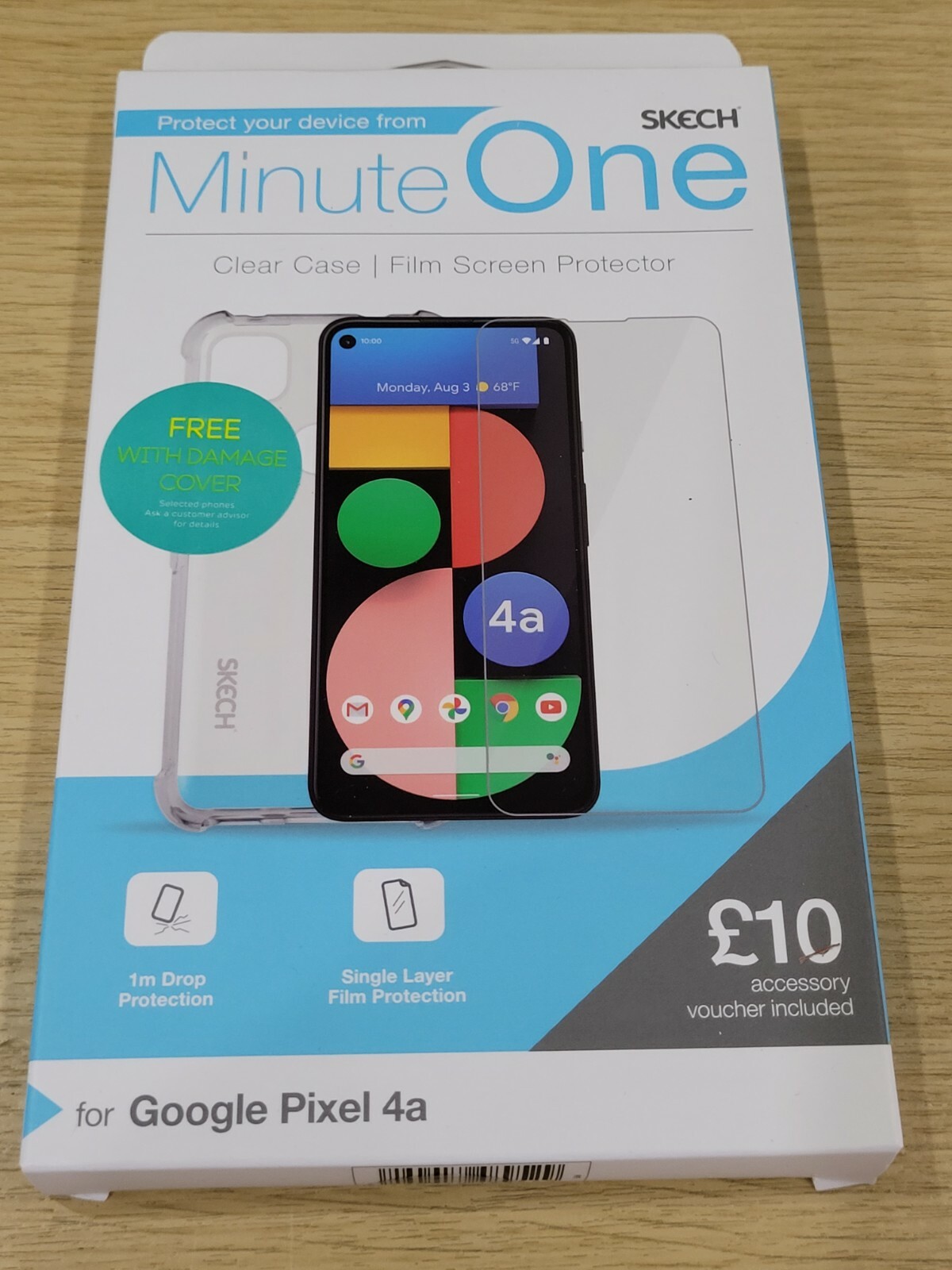 Skech Minute One Clear Case And Glass Screen Protector For Google Pixel 4a